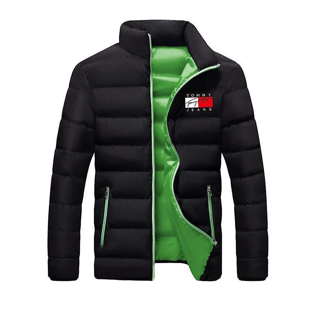 Abrigo acolchado para hombre Chaqueta de plumas gruesas de longitud media Abrigo cálido de invierno Corte ajustado