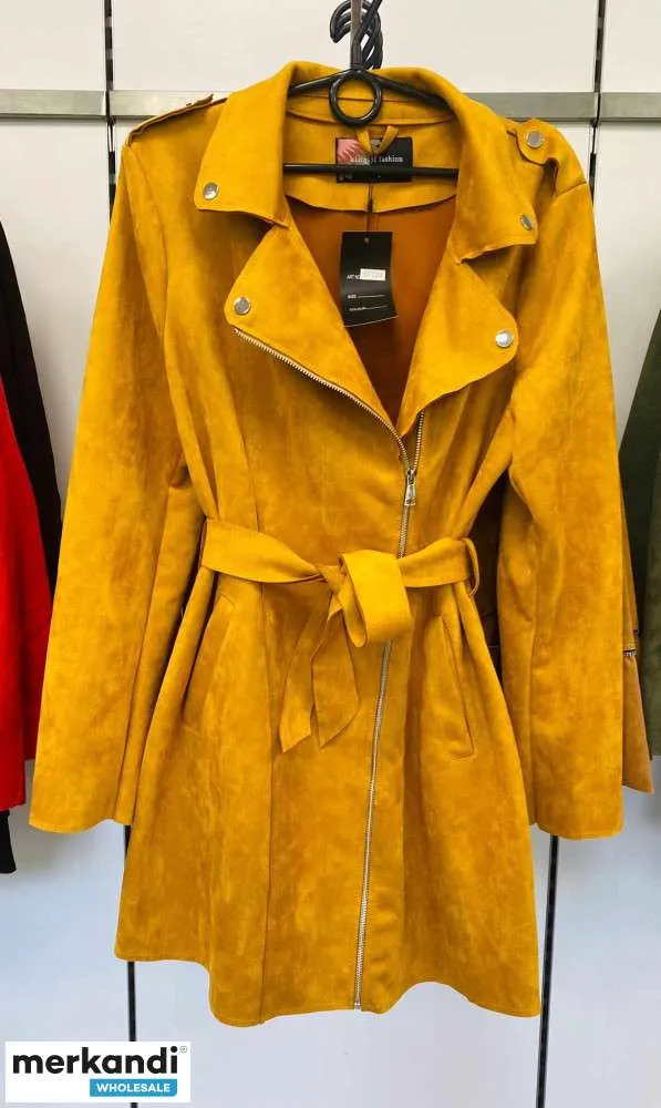 ABRIGO DE GAMUZA DE MUJER  OTOñO/PRIMAVERA  ¡DIFERENTES COLORES!