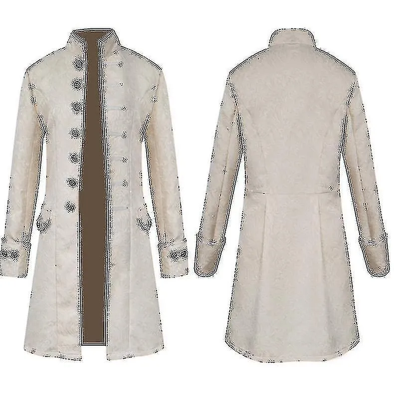 Abrigo de hombre Moda Steampunk Retro Uniforme de hombre Carnaval Stand Collar Costume_y