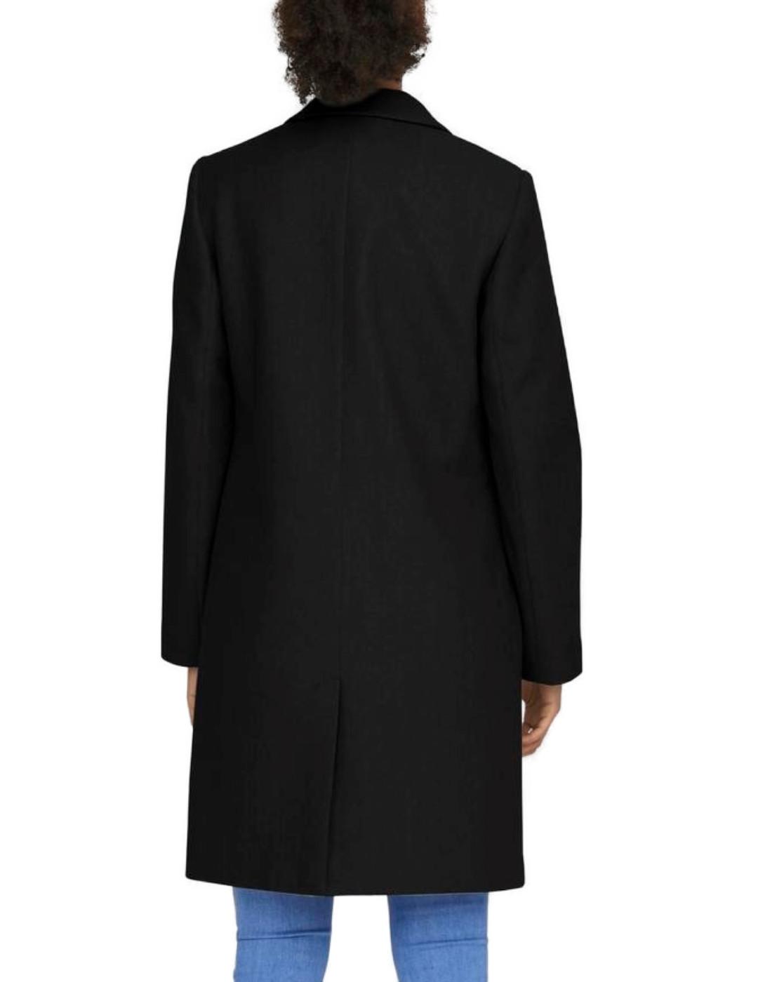 Abrigo de paño Only Nancy negro corte Regular para mujer