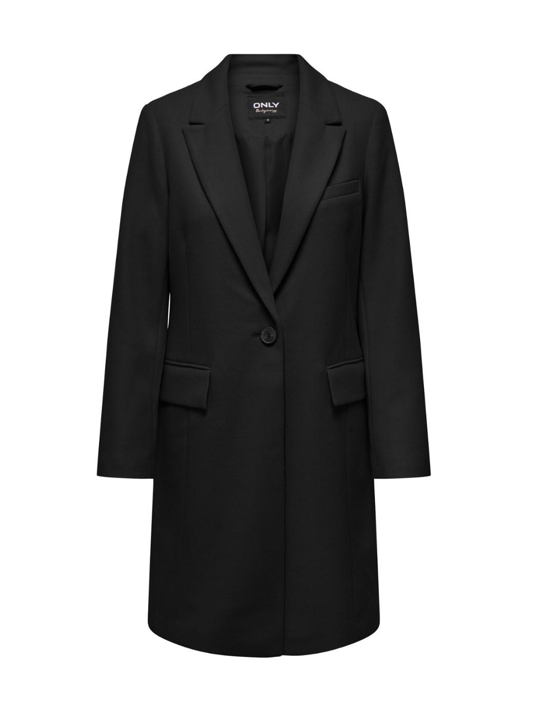 Abrigo de paño Only Nancy negro corte Regular para mujer