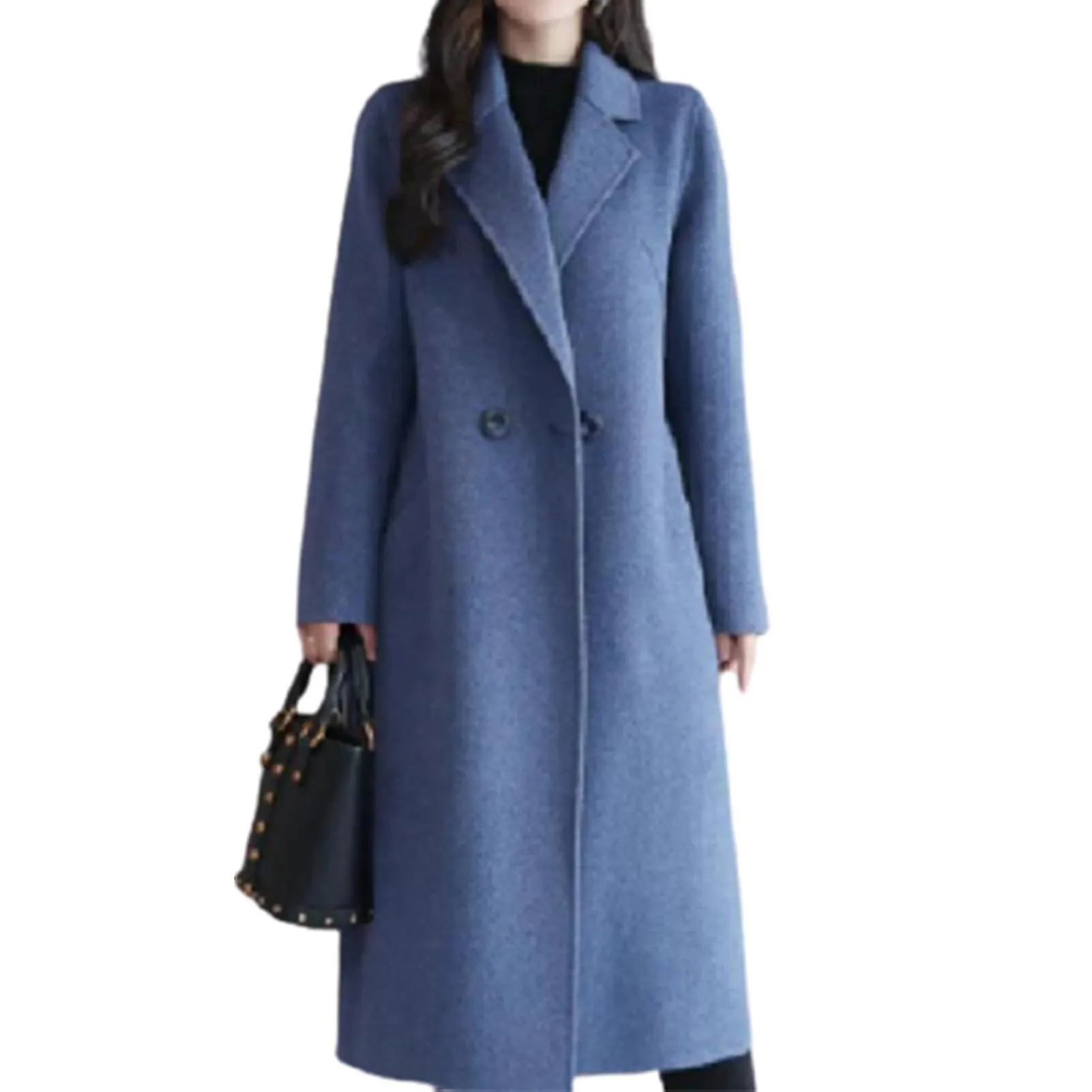 ABRIGO DE SOLAPA CLáSICO PARA MUJER  ROPA DE ABRIGO DE INVIERNO Y OTOñO JSIR