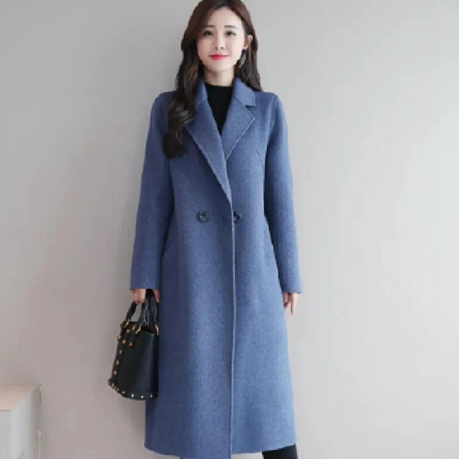 ABRIGO DE SOLAPA CLáSICO PARA MUJER  ROPA DE ABRIGO DE INVIERNO Y OTOñO JSIR