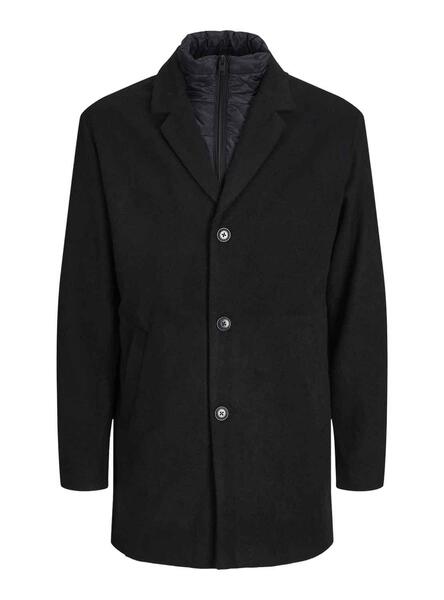 Abrigo Jack and Jones Zac Lana Negro para Hombre