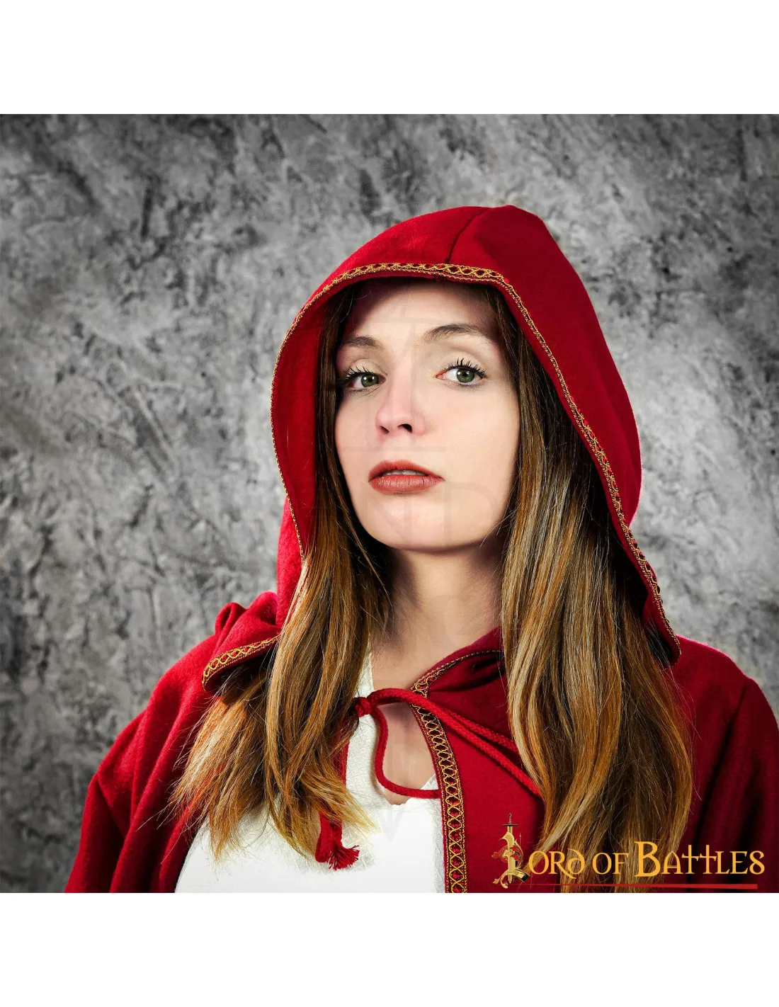 Abrigo largo tipo capa mujer modelo manga, rojo