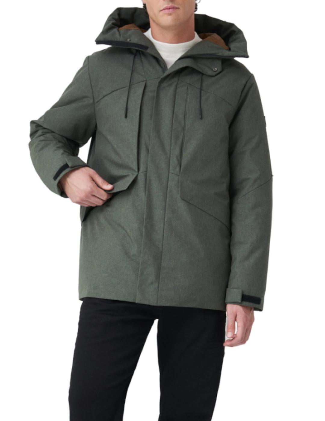 ABRIGO LARGO VERDE SLIM CON RELLENO PARA HOMBRE Z