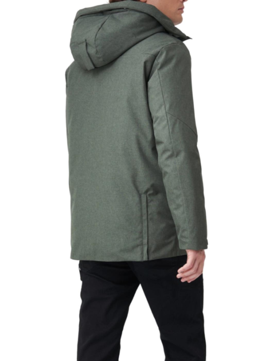 ABRIGO LARGO VERDE SLIM CON RELLENO PARA HOMBRE Z