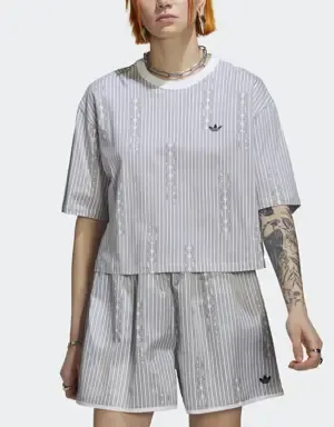 Adidas Camiseta Cropped Allover Print