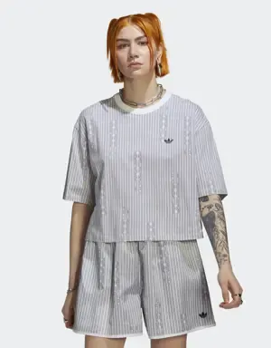 Adidas Camiseta Cropped Allover Print