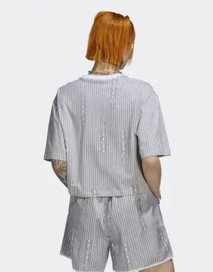 Adidas Camiseta Cropped Allover Print
