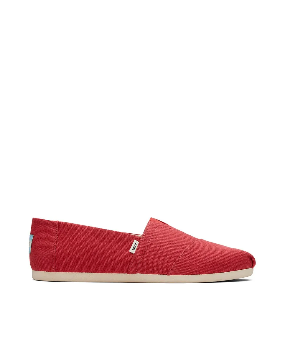 Alpargatas de hombre rojo