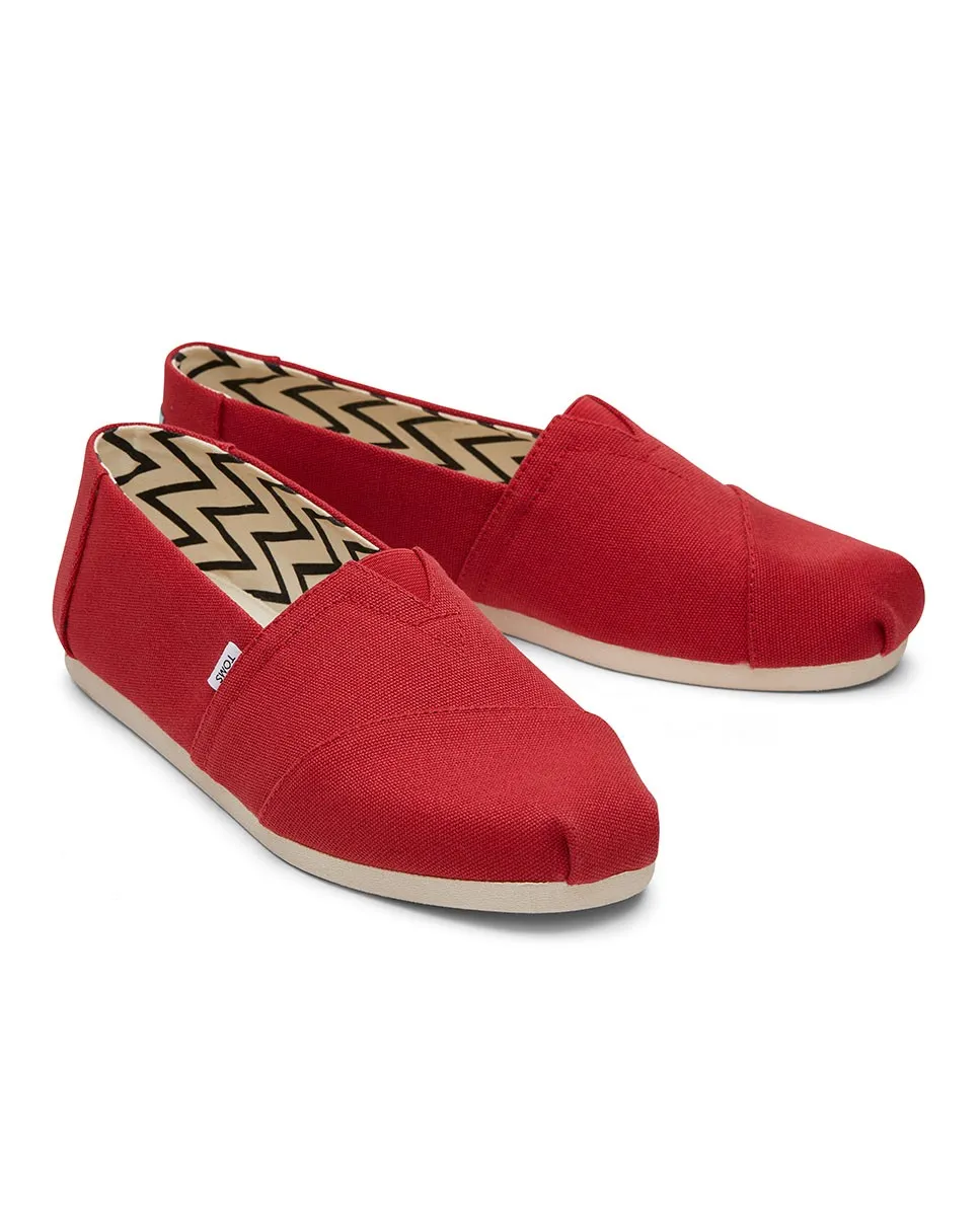 Alpargatas de hombre rojo