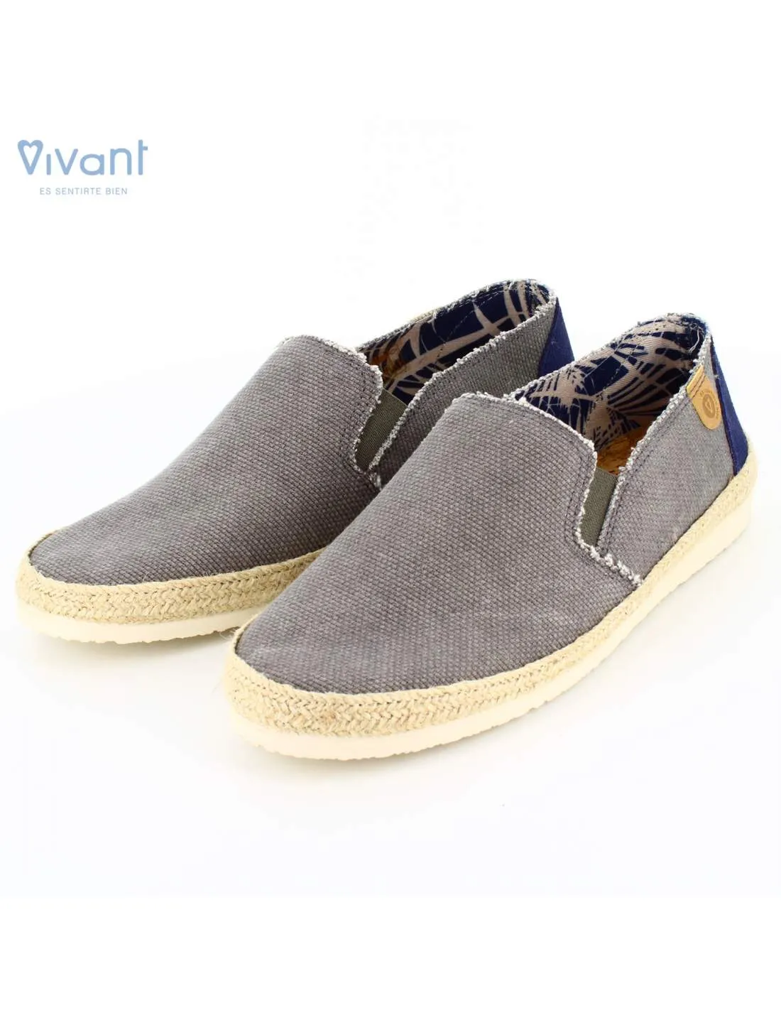 Alpargatas Hombre Tejido Biarritz Gris
