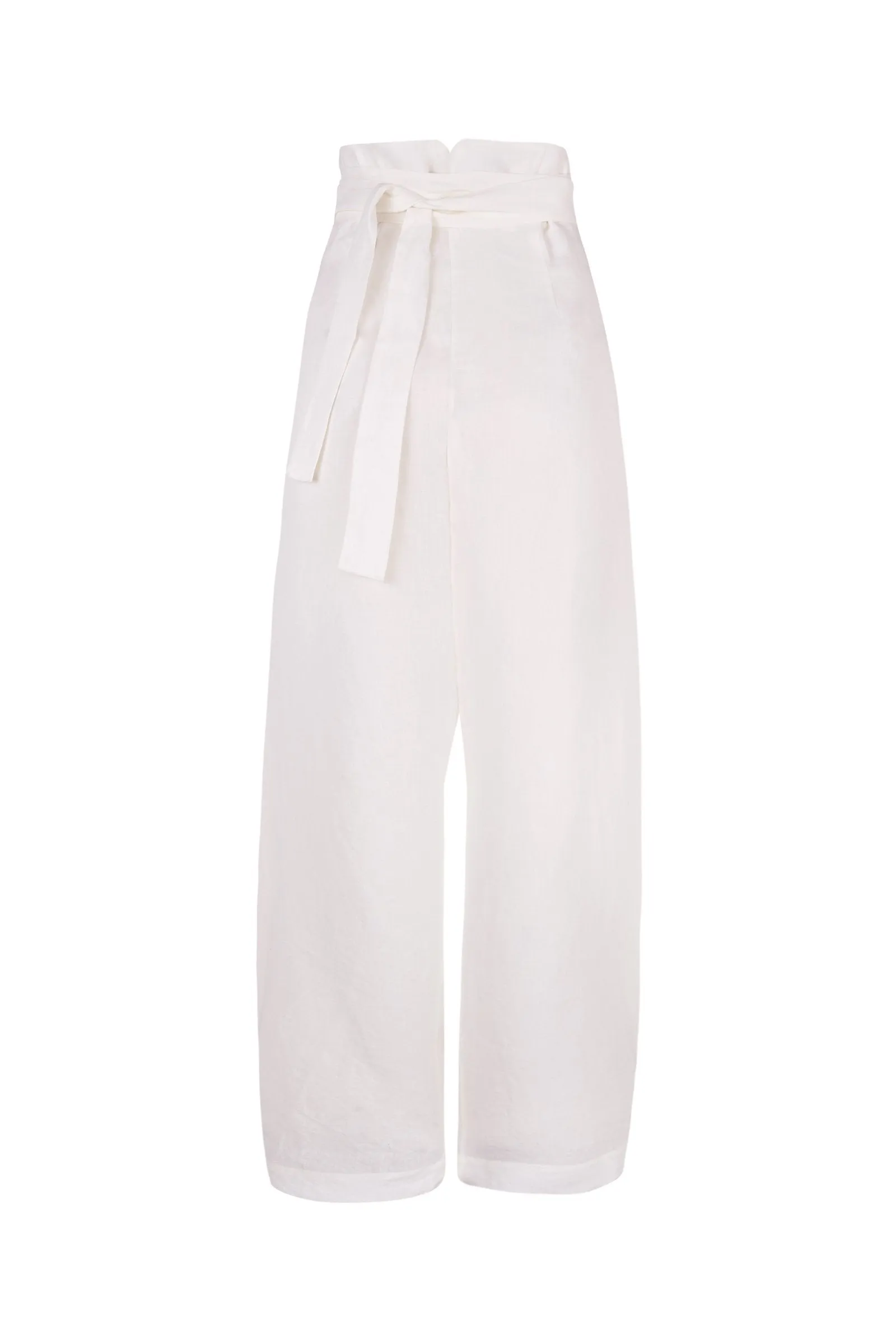 Arce, ecru linen and viscose pants