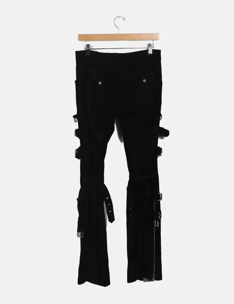 Atos Lombardini Pantalón antelina negro