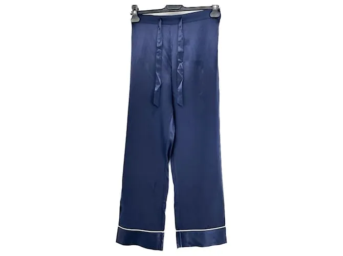 Autre Marque LILYSILK Pantalón T.Reino Unido 10 Seda Azul 