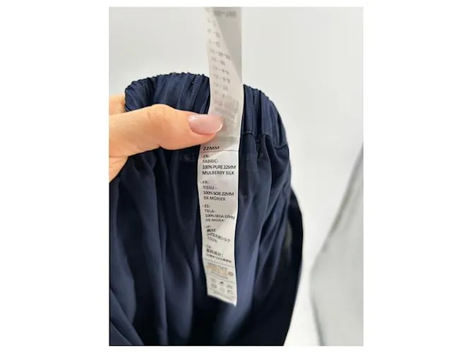 Autre Marque LILYSILK Pantalón T.Reino Unido 10 Seda Azul 