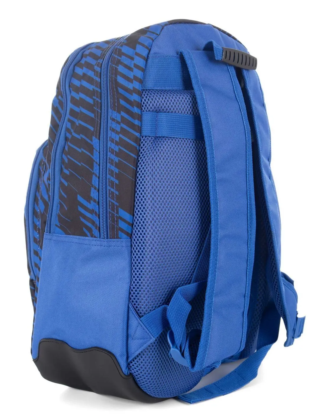 B4U  MOCHILA AZUL Y NEGRO GRANDE ABSTRATCT 453441