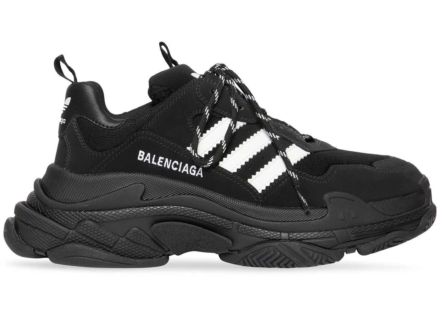 Balenciaga adidas x Triple S Black White W