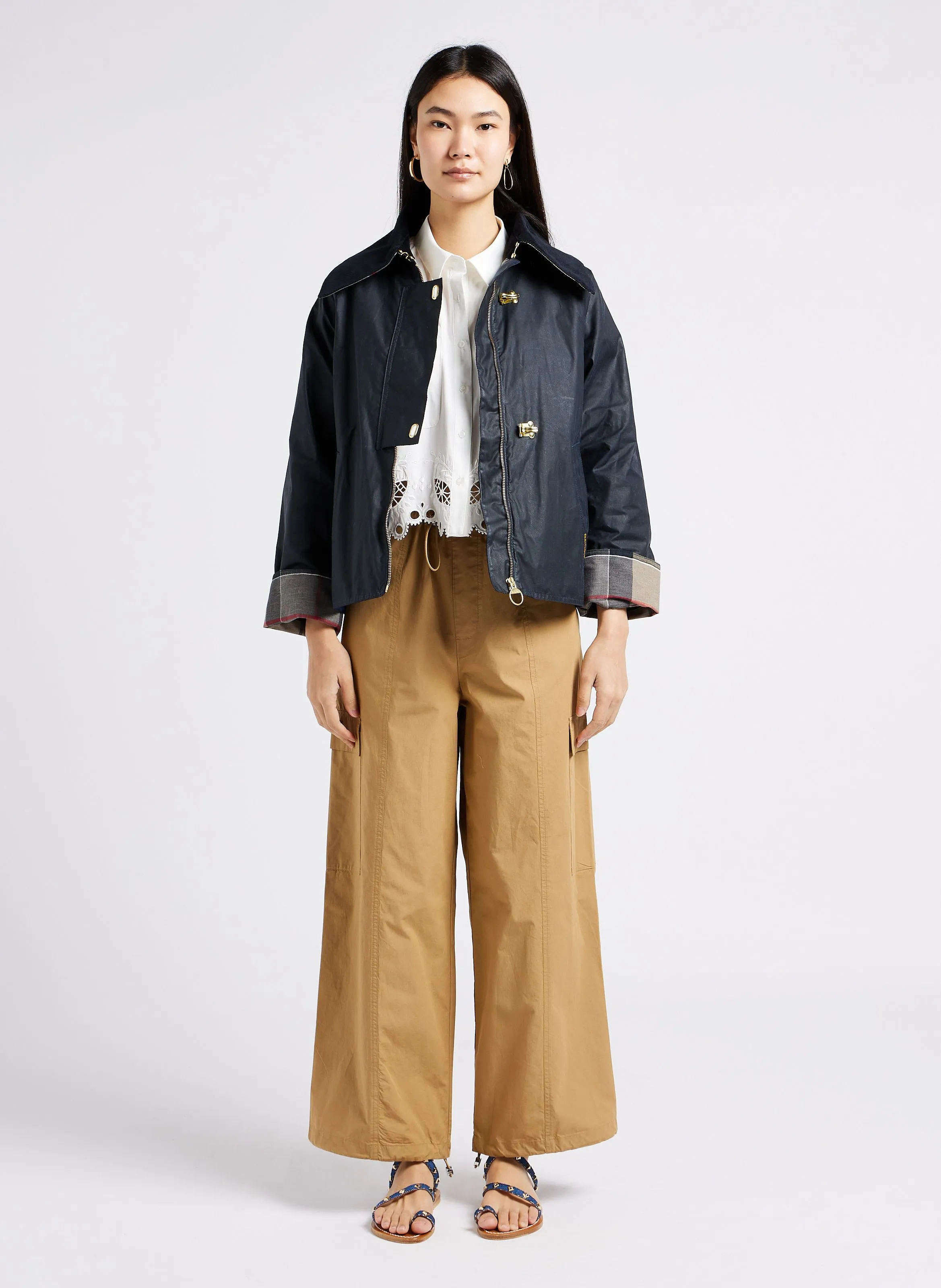 BERENICE PAULINE  PANTALóN CARGO DE ALGODóN EN BEIGE