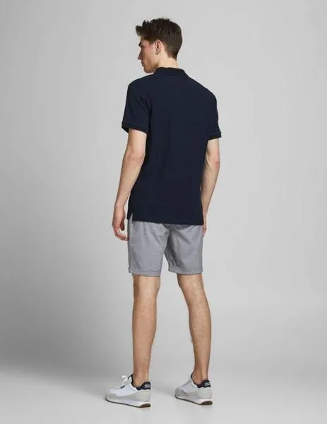Bermuda azul de cuadritos estilo chino de Jack Jones