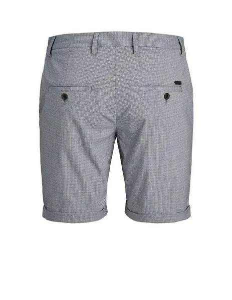 Bermuda azul de cuadritos estilo chino de Jack Jones