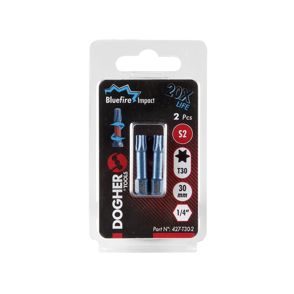 Blister 2 puntas de impacto s2 t10 30mm
