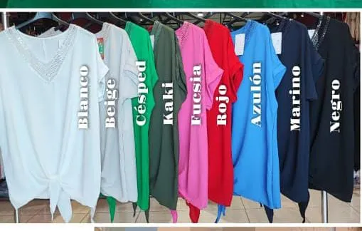 Blusa Brillos mujer Talla Grande