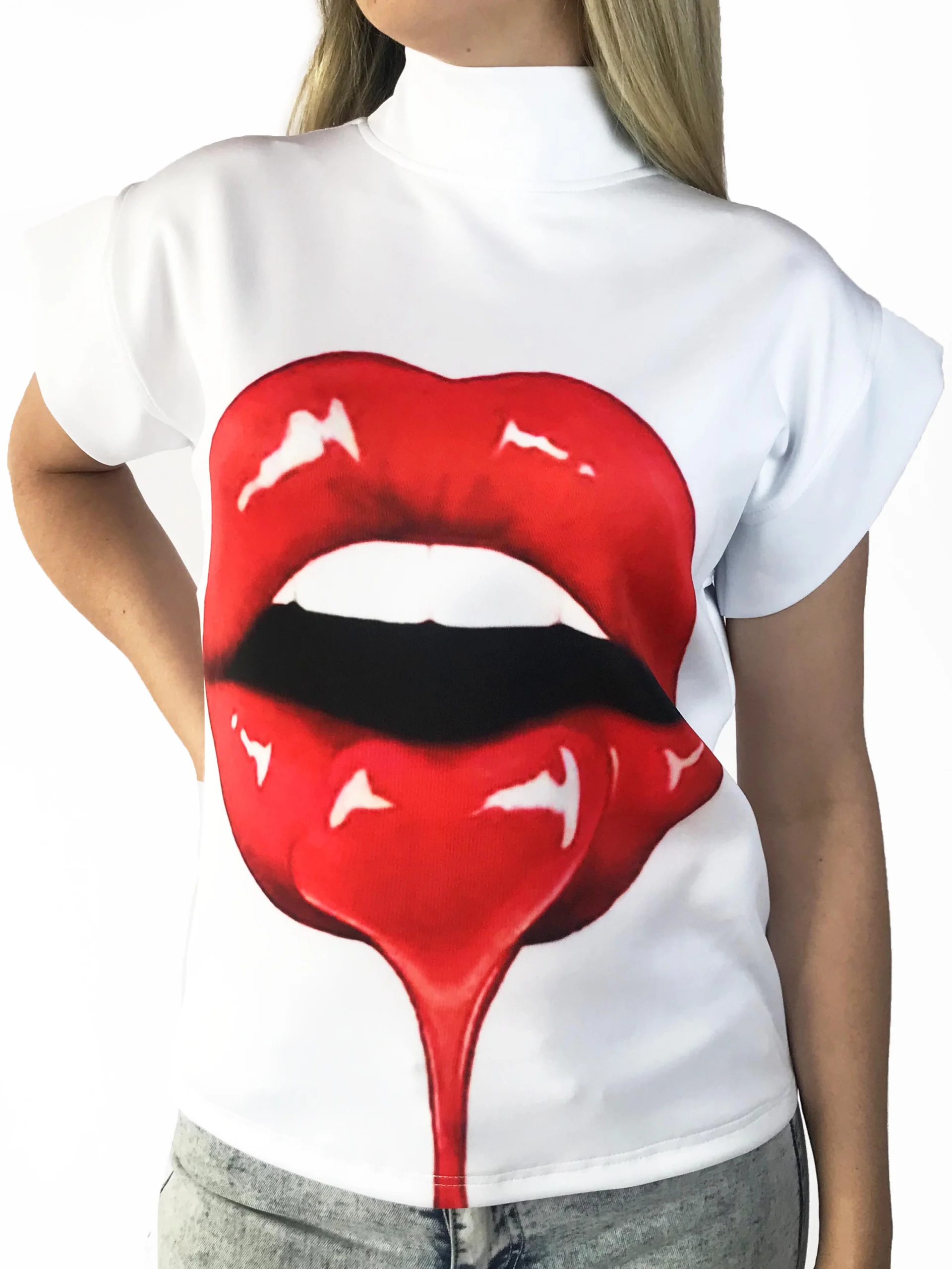 Blusa informal con estampado de Boca.