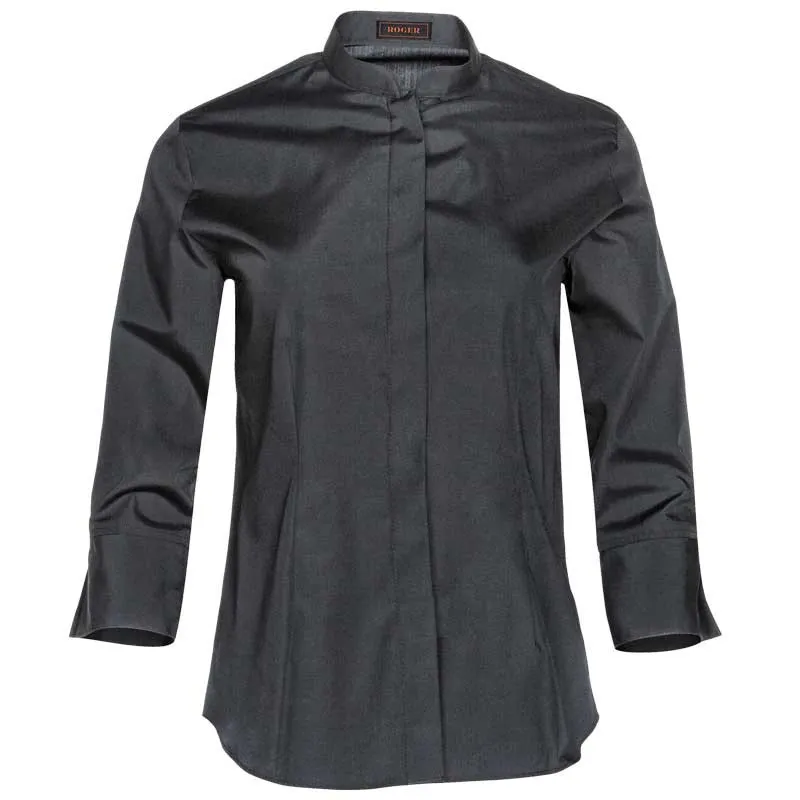 BLUSA NEGRA MANGA 3/4 DE MUJER  ROGER