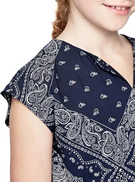 blusa pepe jeans celia azul para niña