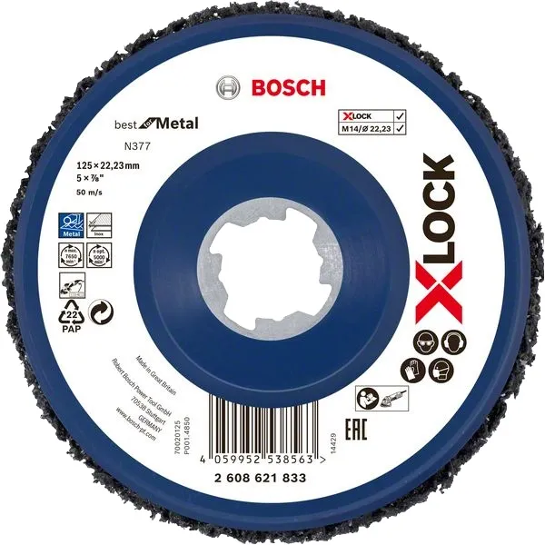 BOSCH  N377  DISCO DE LIMPIEZA, 125X22,23 MM, METAL