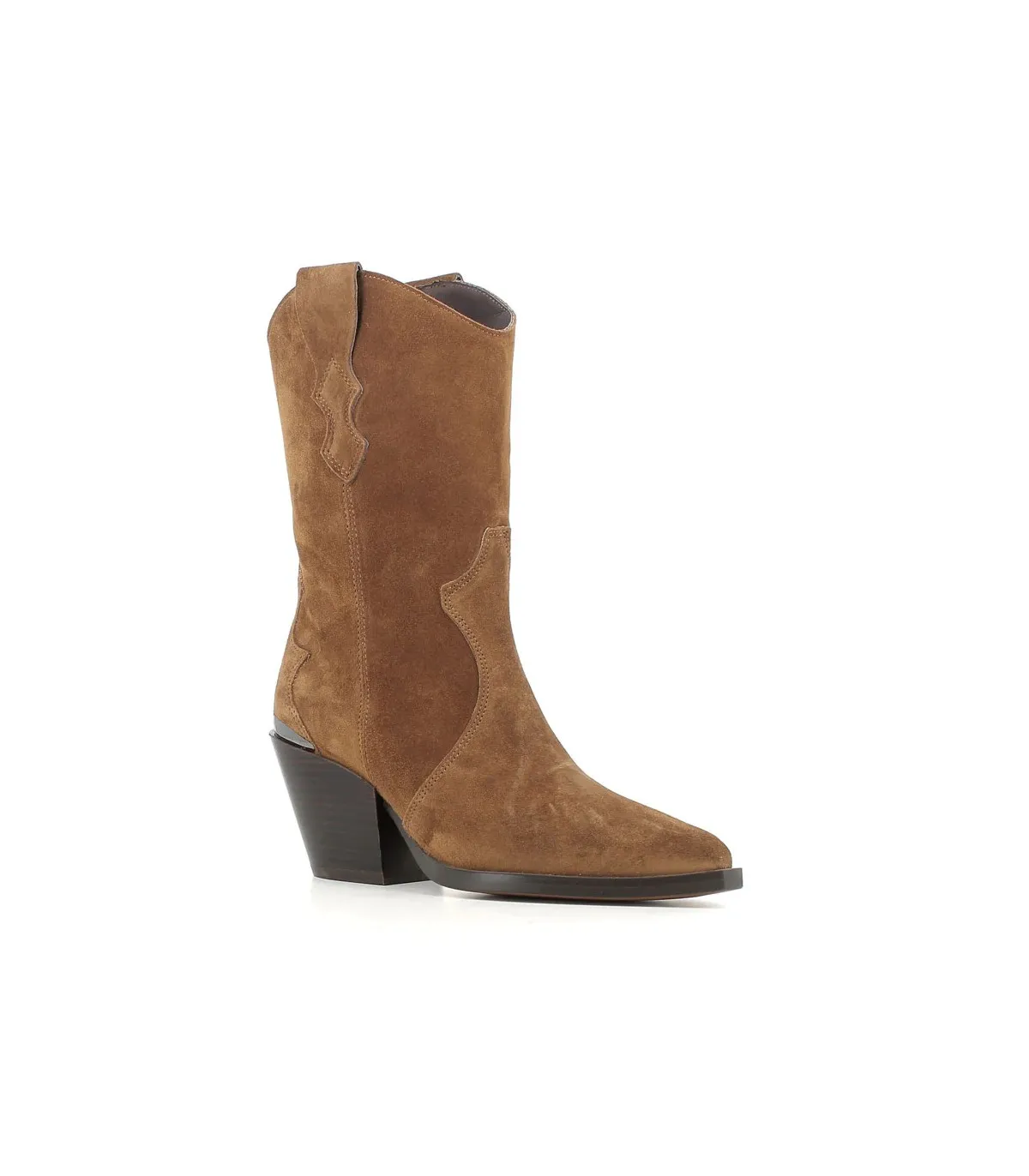 Bota alta en serraje cuero de Alpe