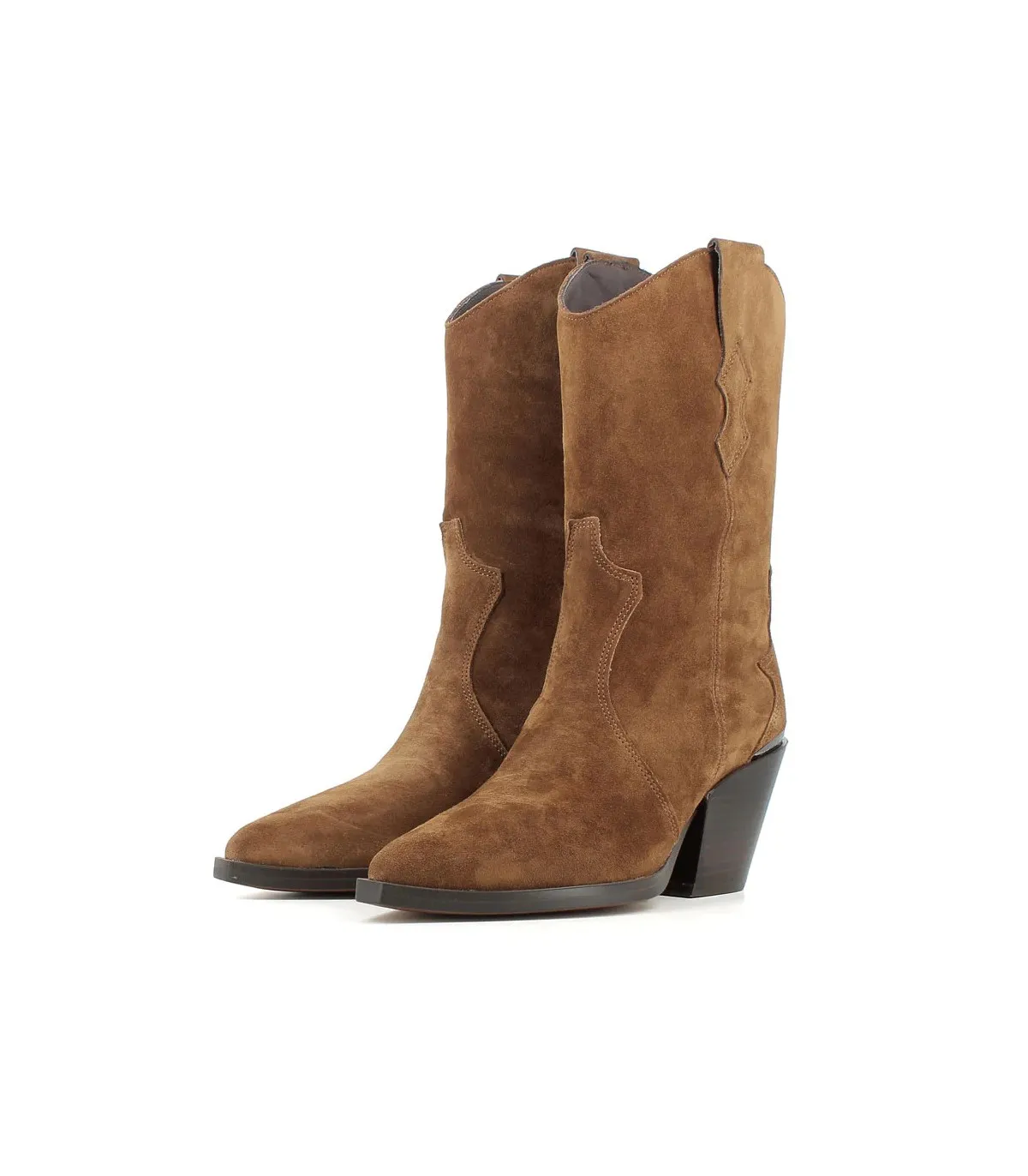Bota alta en serraje cuero de Alpe