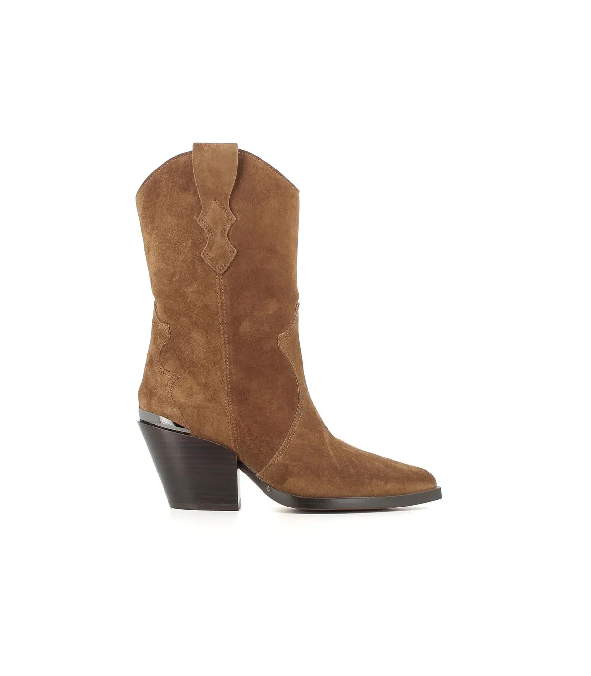 Bota alta en serraje cuero de Alpe
