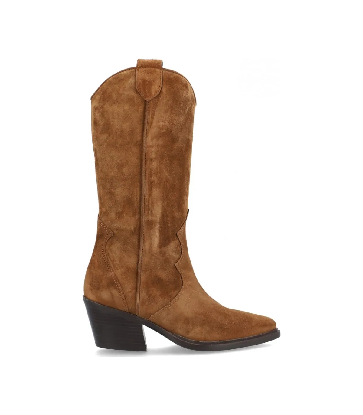 Bota campera en serraje cuero
