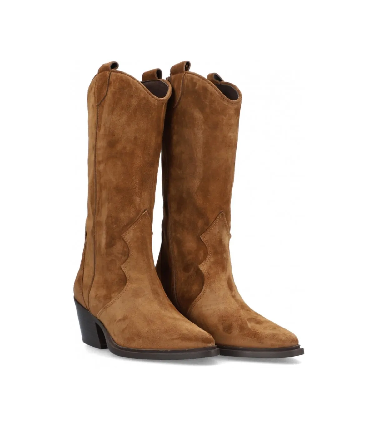 Bota campera en serraje cuero