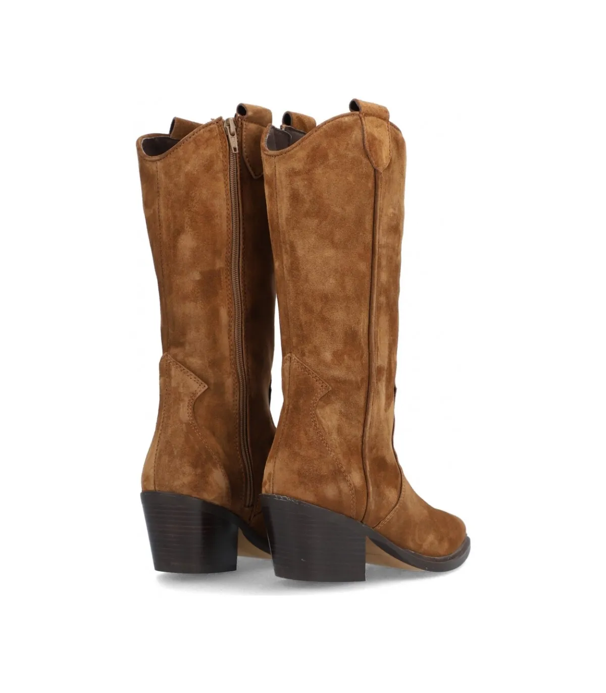 Bota campera en serraje cuero
