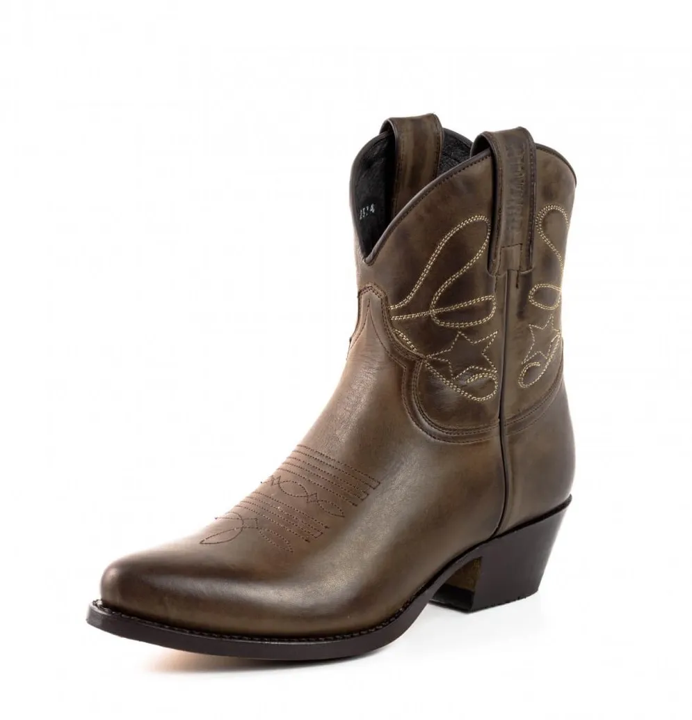 Bota de cowboy mujer marron
