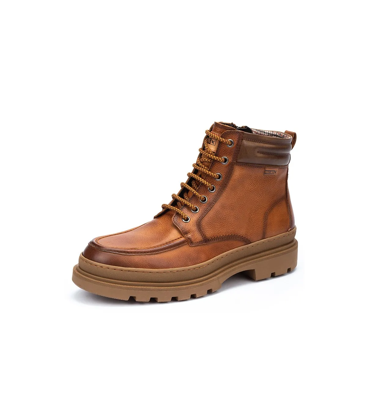 Bota engrasada en piel brandy
