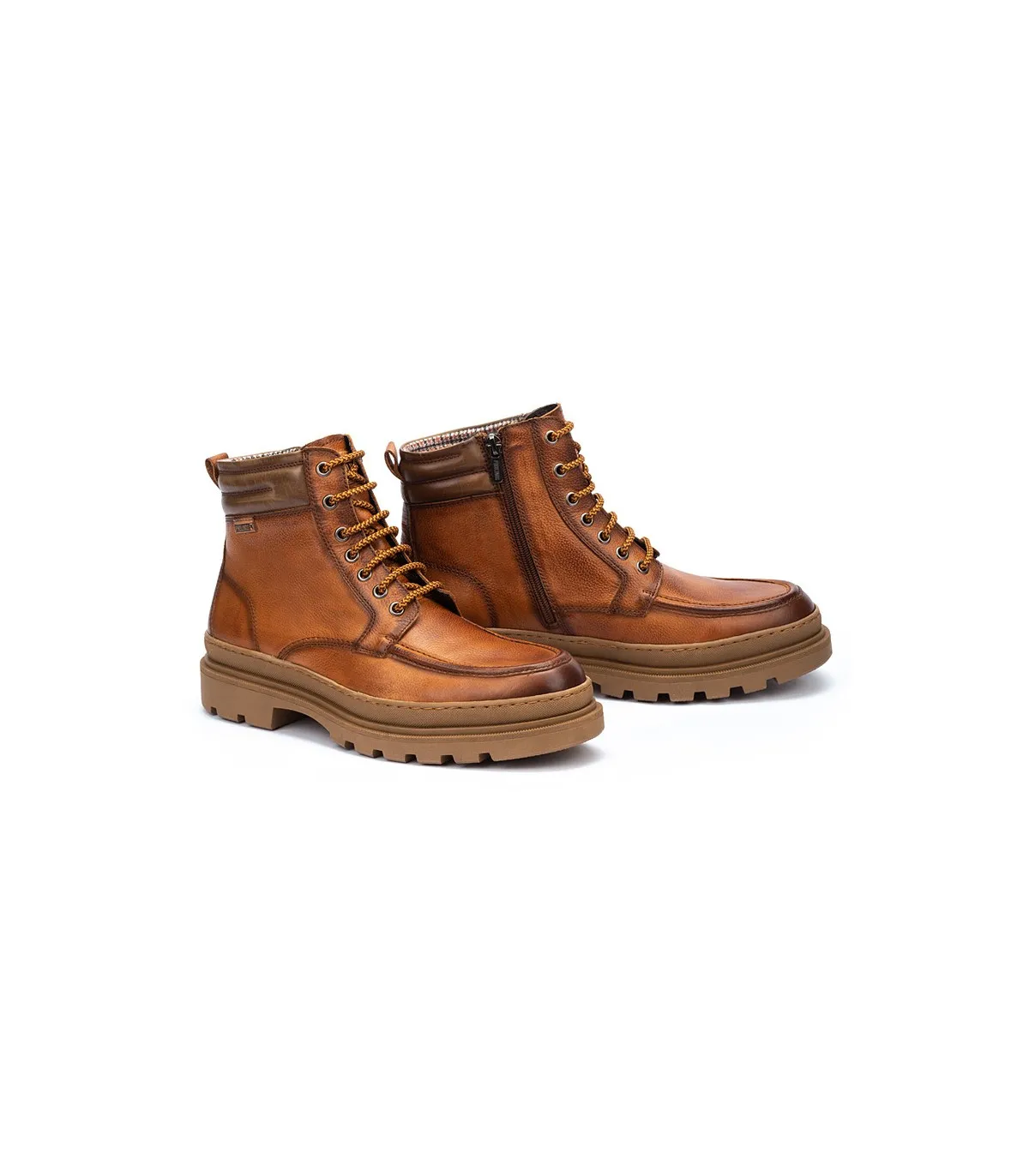 Bota engrasada en piel brandy