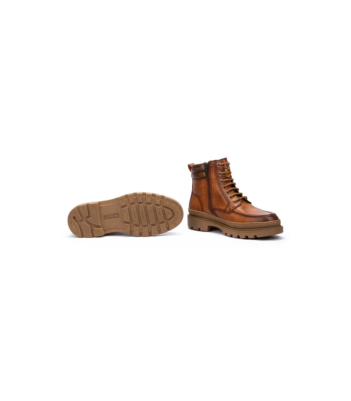 Bota engrasada en piel brandy