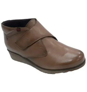 Bota tobillera mujer con velcro Pepe Menargues en marrón
