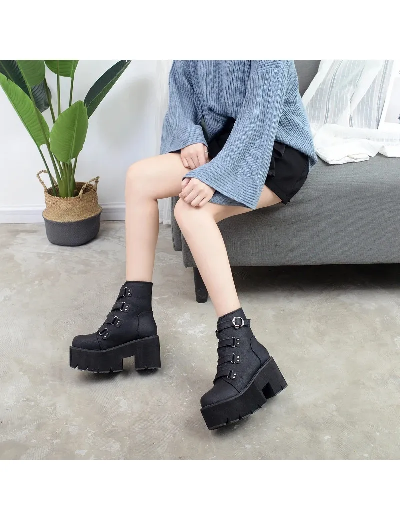 Botas con plataforma para mujer