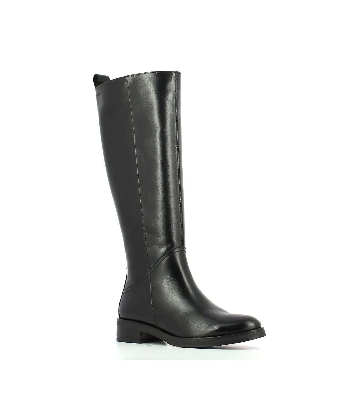 Botas de caña alta para mujer en piel negra