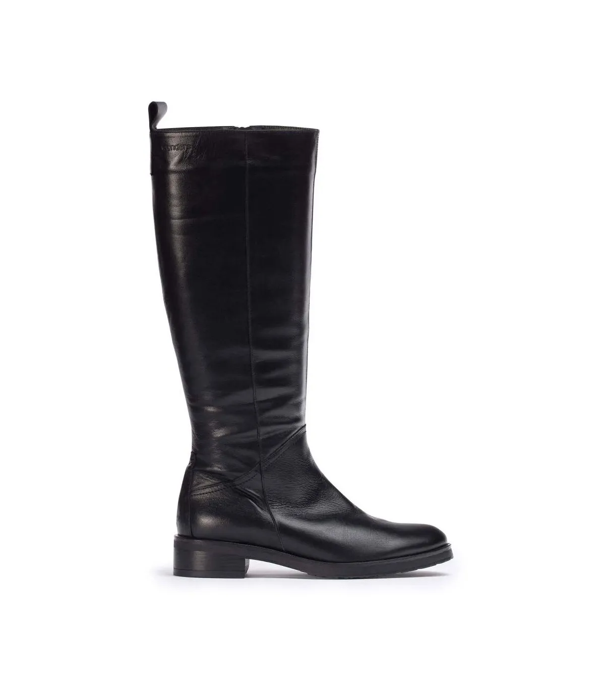 Botas de caña alta para mujer en piel negra