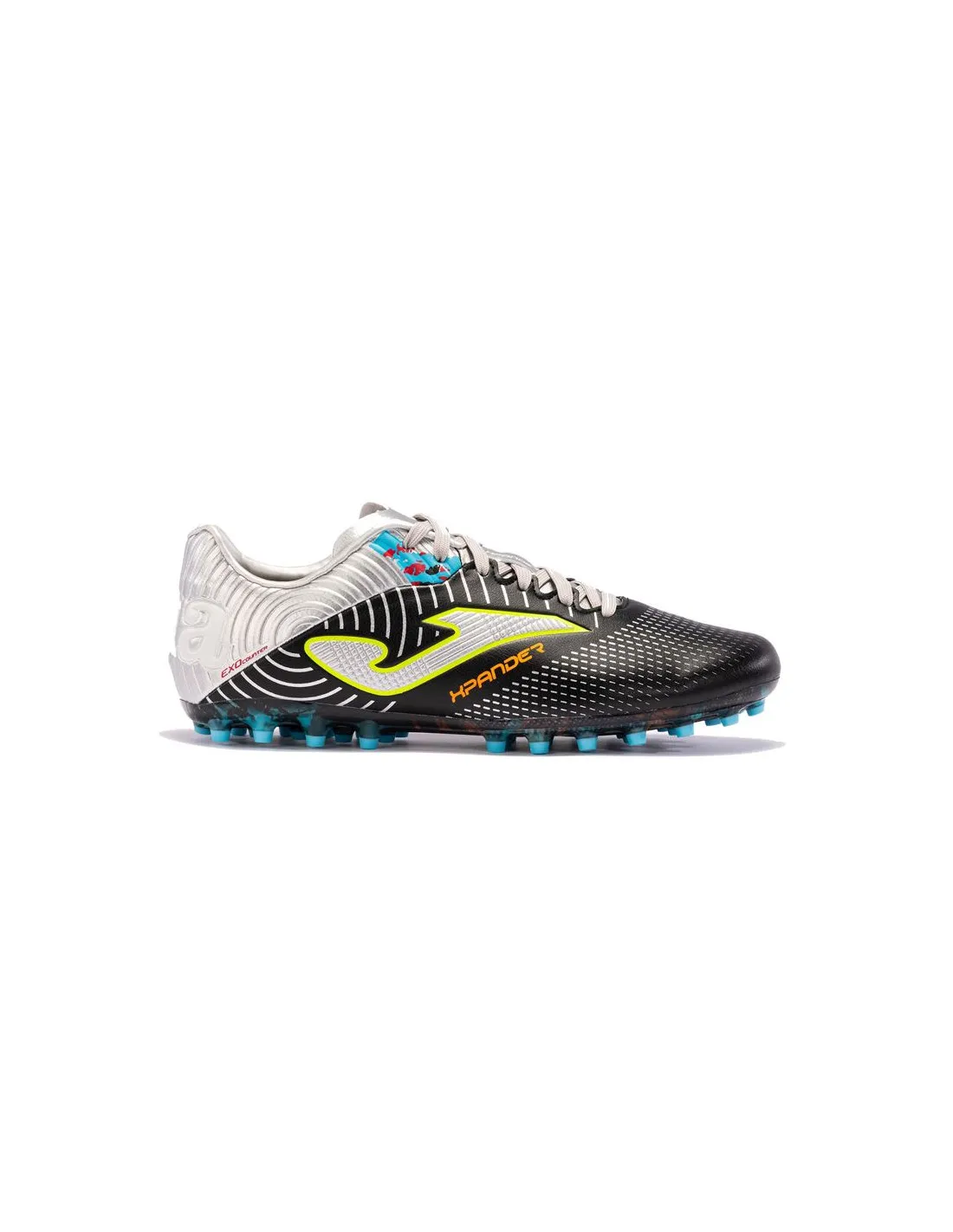 Botas de Fútbol Joma Xpander 2331 Negro Plata Artificial Grass Hombre