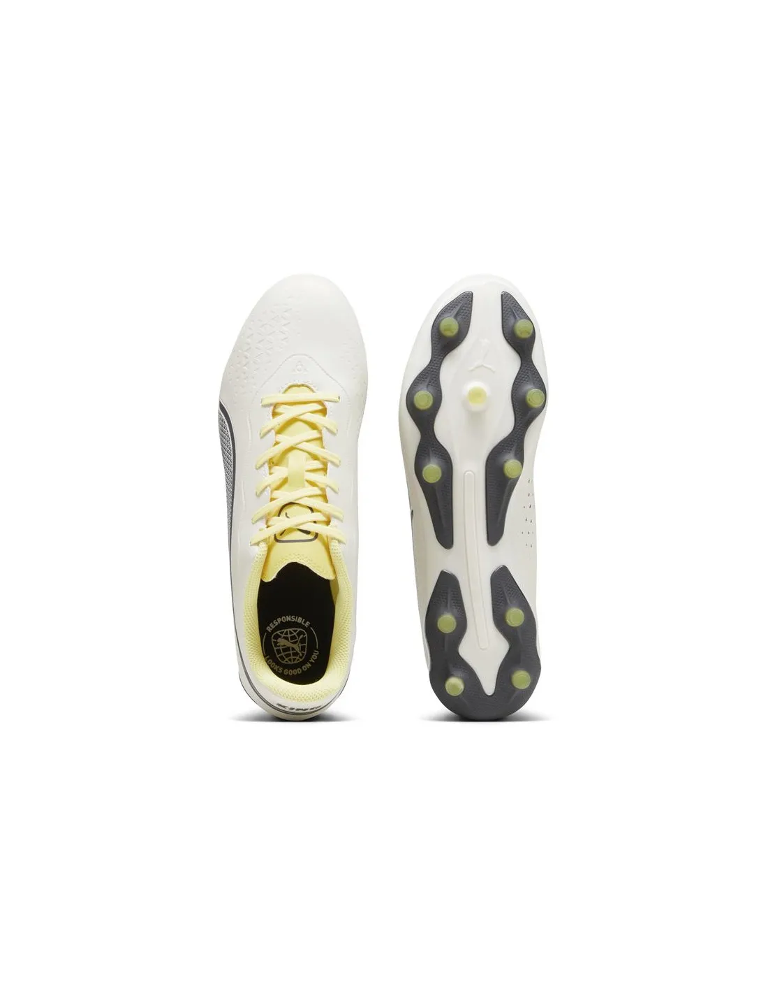 Botas de Fútbol Puma King Match Fg/Ag Hombre Blanco