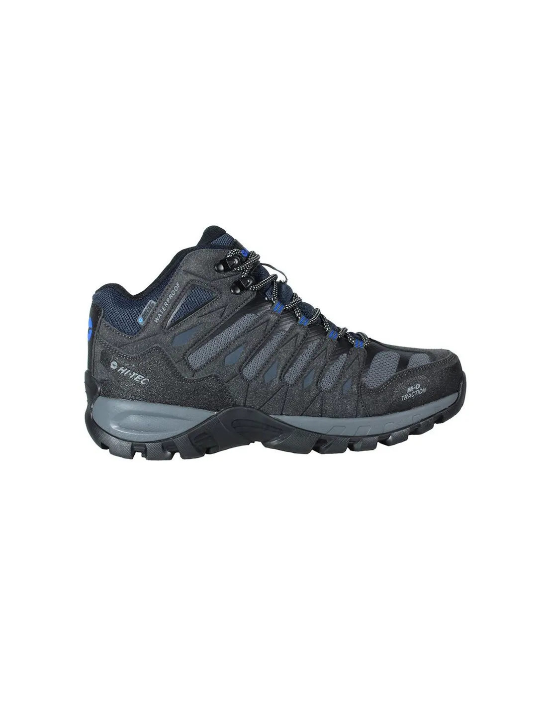 BOTAS DE MONTAñA HITEC CORZO MID WATERPROOF CHARCOAL/NAUTICAL BLUE HOMBRE