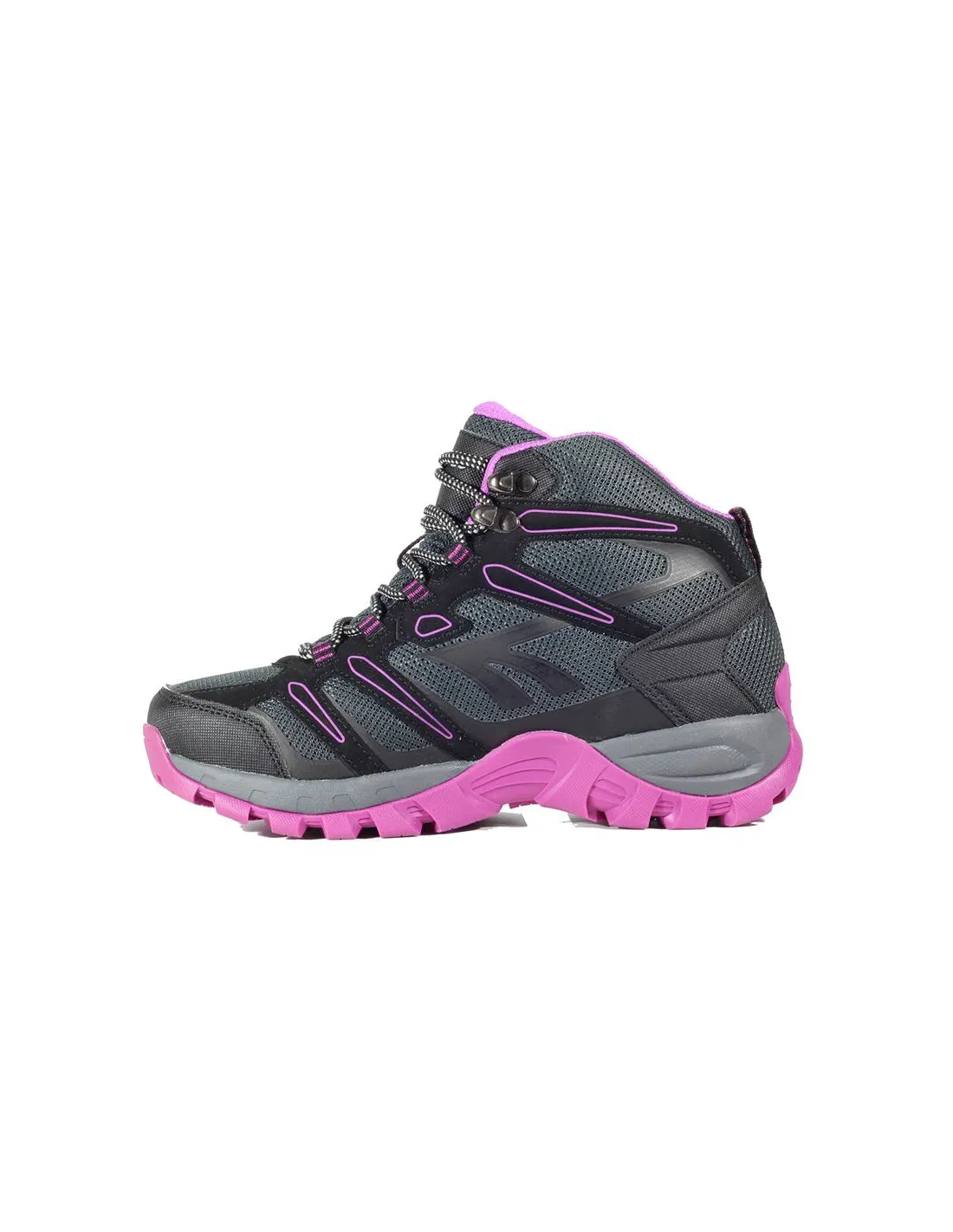 BOTAS DE MONTAñA HITECH MUFLON MID WP MUJER BLACK/CHARCOAL/PURPLE